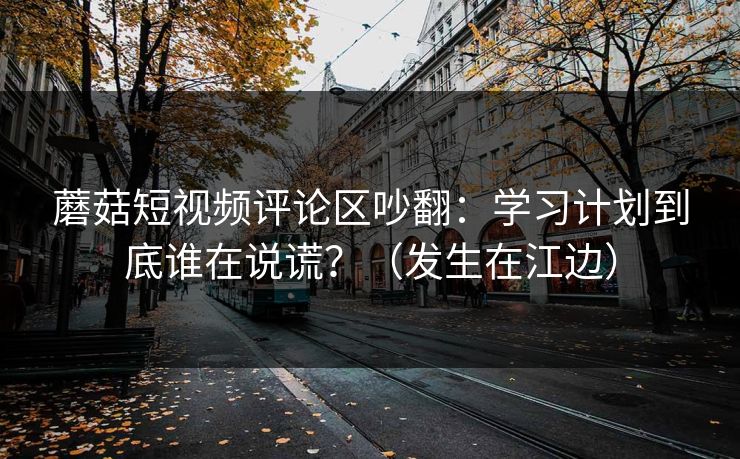 蘑菇短视频评论区吵翻:学习计划到底谁在说谎?(发生在江边)